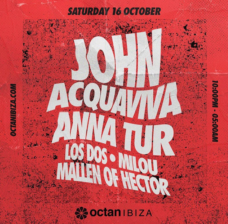 Octan Ibiza Announces reopening and Season Closer with Matthias Tanzmann, John Acquaviva, Anna Tur and more
